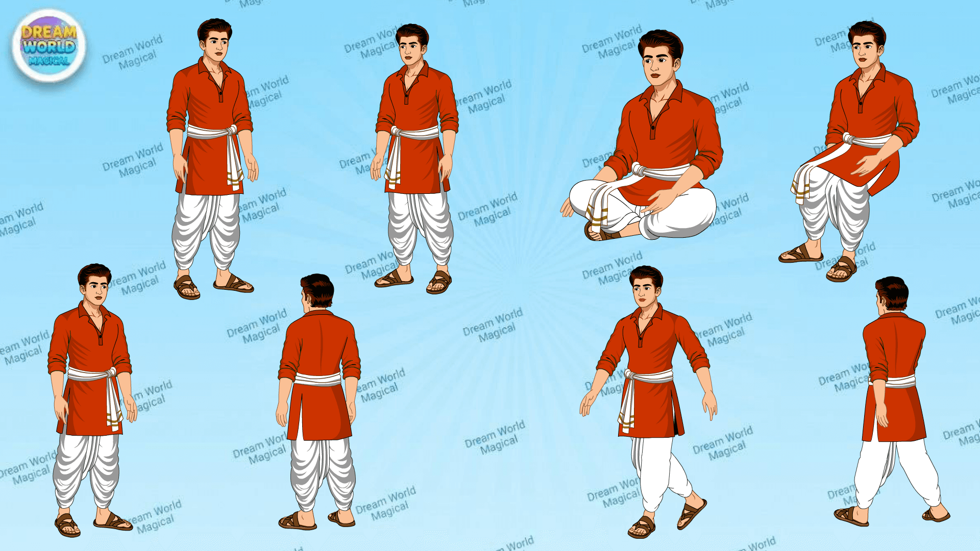 Premium Village Man (young) Animated Human Character