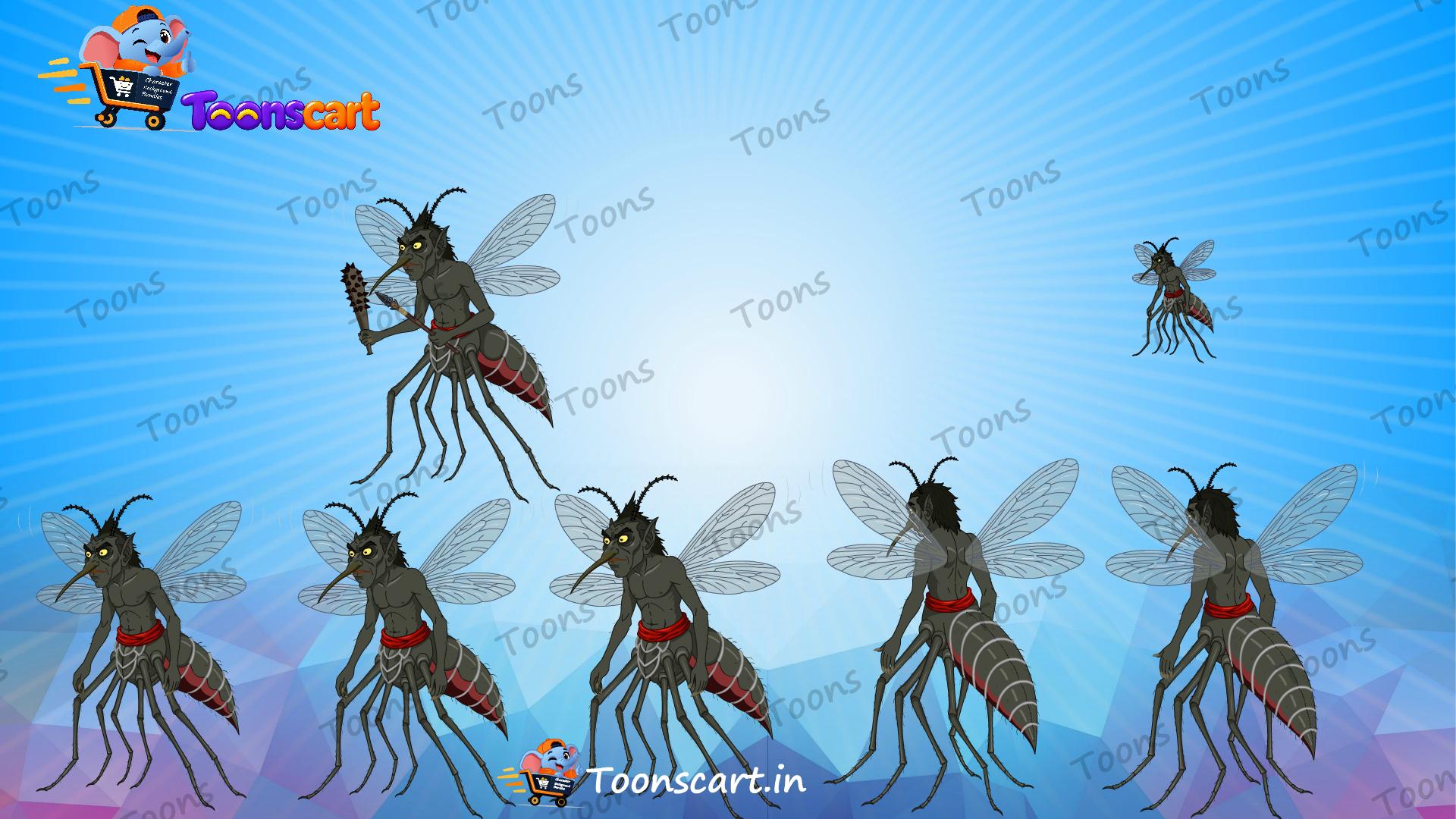 Premium Ghost Danav Male Mosquito Animated Danav Character