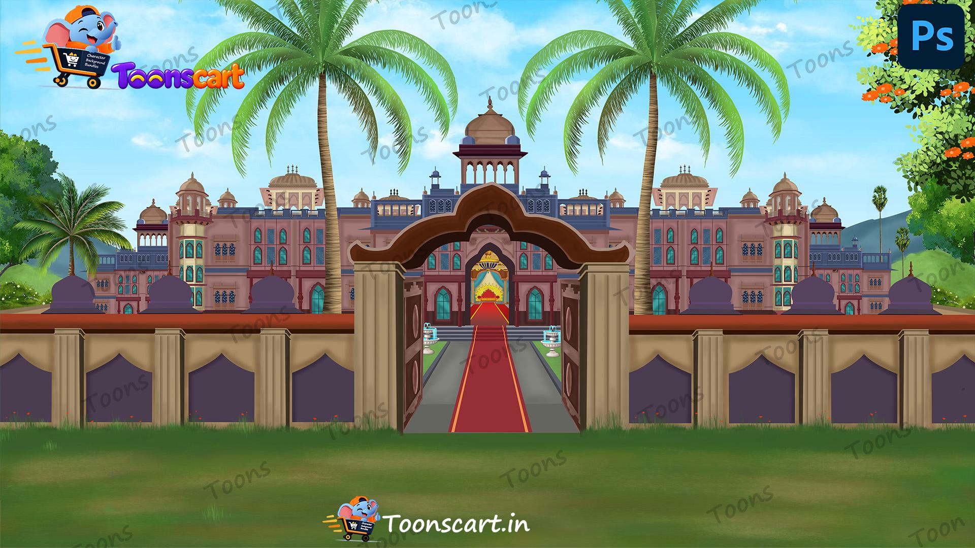 Indian King's Palace (Raj Mahal) PSD High Quality Background