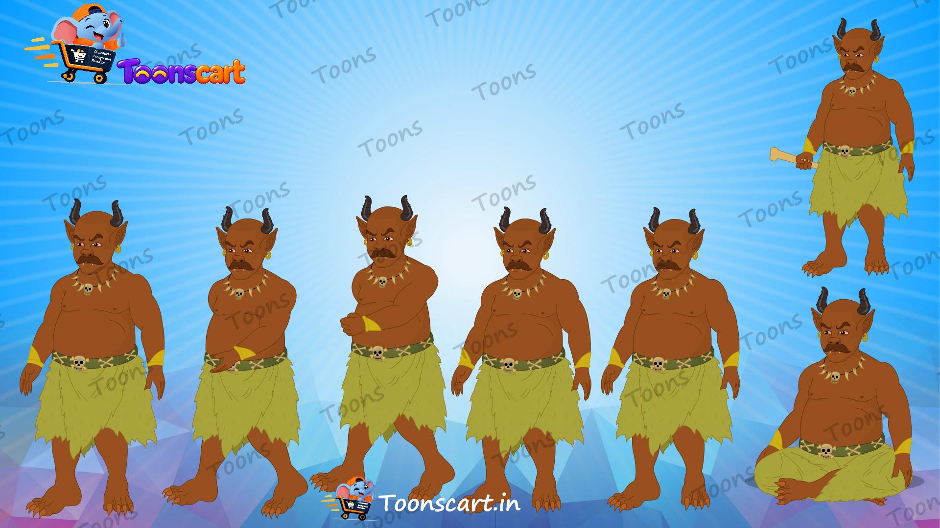 Jungle Danav Rakshas Demon Animated Danav Character