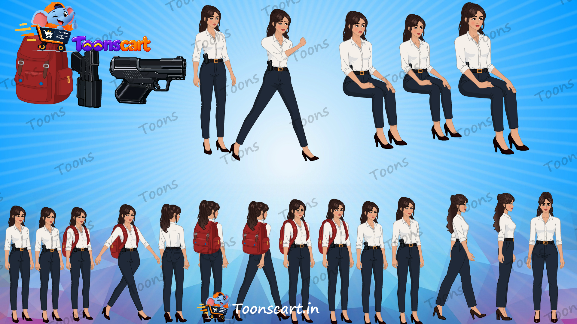 Jungle Danav(Rakshas) Hunter Detective Naina Animated Human Character